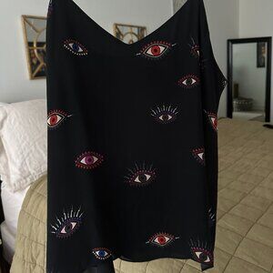 Artelier Nicole Miller Silk Evil Eye Tank